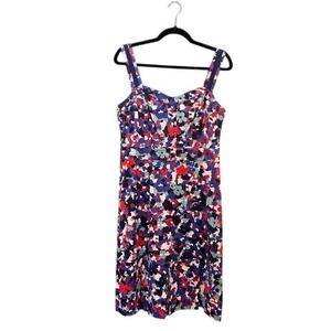 Tory Burch Floral Print Dress Sleeveless Sheath Multicolor Casual‎ Party